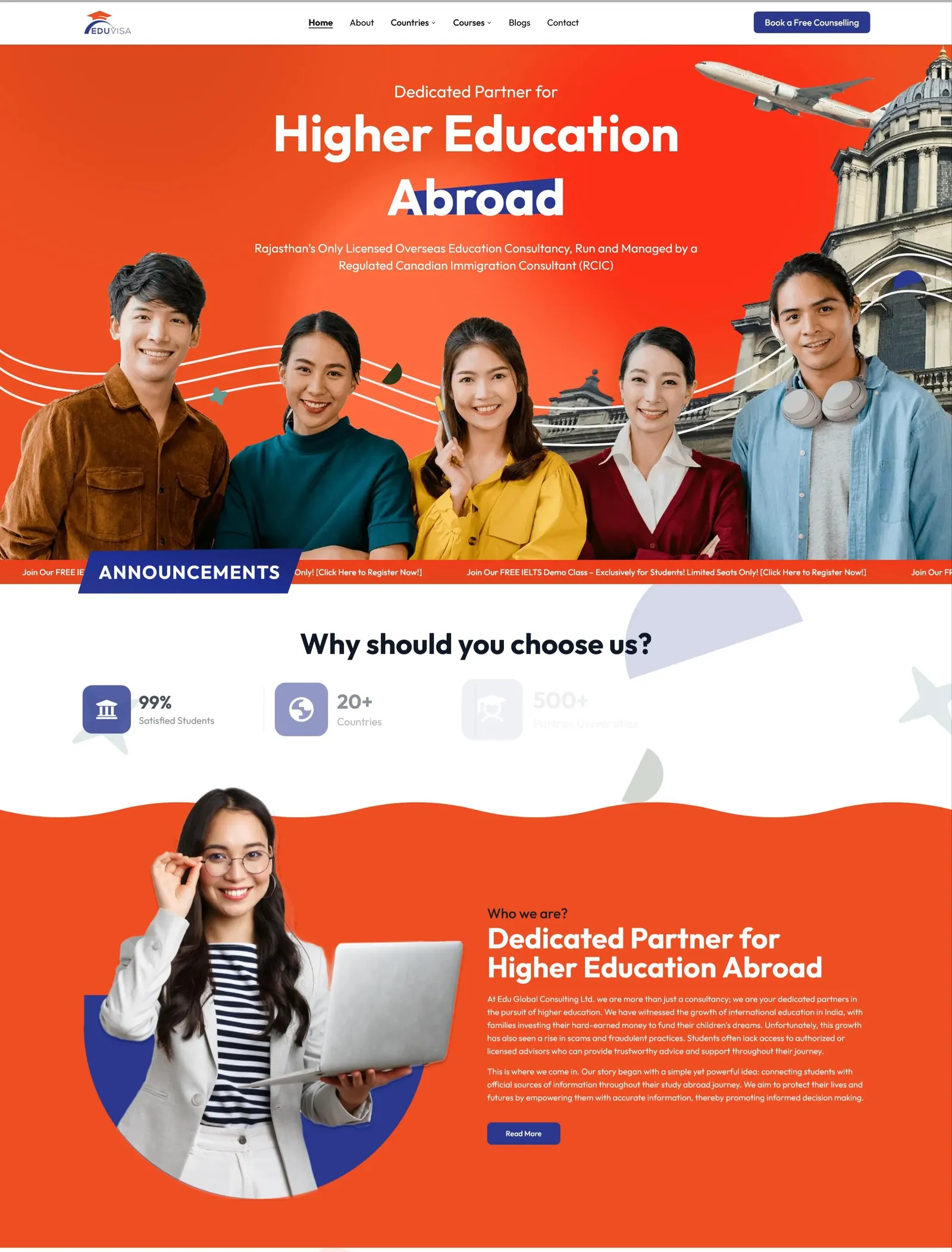 EDUVISA product interface